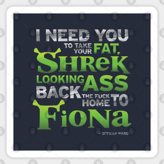 Shrek Looking Ass Sticker by TrulyMadlyGeekly